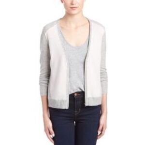 Like New! J Brand Edie Cashmere Zip Up Cardigan Size S Heather Gray